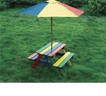 Kids wooden picnic bench