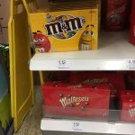 360/365g boxes of M&M peanuts and maltesers