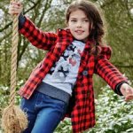 Argos Cherokee Girls' Red Check Coat -sizes upto 12 Years