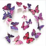 12PCS 3D PVC Magnet Butterflies DIY Wall Sticker Home Decor New Arrival Hot Sales FREE DELIVERY 80p @ aliexpress (seller - Shenzhen Vakind Technology Co., Ltd.)