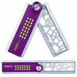 Crayola 3 in 1 Calculator, 12 inch Ruler & Stencil Del Del