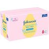 Box of 12 packs of johnsons baby wipes