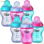 6 pack tommee tippee coloured bottles