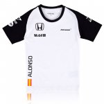 McLaren Honda Fernando Alonso Team Short Sleeve T-Shirt Tee Top White Childrens