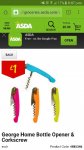 Asda Bottle Opener & Corkscrew
