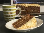 Polka dot & striped mugs each(£6.50 online @ Clintons Cake not included