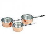 Professional Go Cook 3 Piece Copper Saucepan Set with code