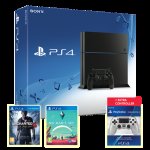 PS4 Console Black 500GB + Uncharted: 4+ No Man's Sky + DualShock 4 Controller Silver