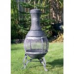 89cm stone effect cast iron Chimenea