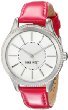 Nine West Women's Quartz Watch with White Dial Analogue Display and Pink PU Strap NW/1703SVPK