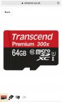 Transcend 64GB Premium MicroSDHC