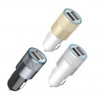 Universal Car Charger Adapter - 2.1A & 1.0A → Aluminium ← dual usb 2-port USB Free delivery 0.79p @ Aliexpress (Automobile selling store)