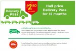 It's back - Asda Anytime delivery pass £2.50p/m - £30 for 12 Months + £10 off a £50 Spend for New customers