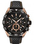 Accurst Men's Quartz Watch with Black Dial Chronograph Display