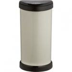 Curver 40 Litre Metal Effect One Touch Deco Bin in Ivory, Red, Black or Silver PLUS add cheap home item & get 15% off with code