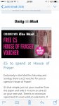 Free £5 voucher for House of Fraser with the