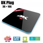 H96 PRO TV Box Amlogic S912 Octa Core 3GB RAM + 16GB UK PLUG 4K x 2K HDR H.265 Decoding Android 6.0 2.4G + 5.8G Dual Band WiFi Bluetooth 4.0 With Code