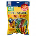 B&m - Wooden Clothes Pegs 60pk / Super Strong Clothes Pegs 40pk CHESTER