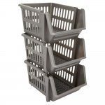 Wilko Stacking Baskets 3pk