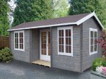 26X14. 8x4 metres, 2 room's. ELVEDEN 44MM TONGUE & GROOVE TIMBER LOG CABIN WITH FELT ROOF TILES
