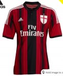 AC Milan 2014/15 Adidas Home Shirt £9.99 + £4.49 p&p @ MandM Direct £14.48