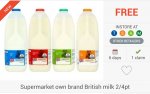 FREEBIE + Profit: Supermarket Own Brand Milk (2/4pt) via Checkoutsmart & Shopitize Apps @ Tesco, Asda, Sainsbury’s, Morrisons & Waitrose