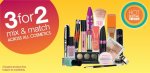 3 for 2 mix and match on all cosmetics