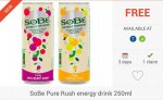 FREEBIE: 3 x SoBe Pure Energy Rush Drink (250ml) via Checkoutsmart, Clicksnap & Topcashback Apps - £1.25 @ Tesco; £1.49 @ Asda: 