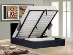 Ottoman Stylish Black Faux Leather Gaslift Storage 5ft Kingsize Bed Frame @ Tesco Direct (oak furniture king)