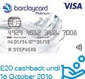 Get paid to shift debt! Barclaycard (with no BT fee) Platinum 23 month 0% APR balance transfer cashback
