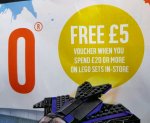 Receive a &pound;5 gift voucher when you spend on Lego