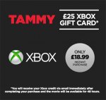 &pound;25 Xbox Gift card + Tammy Rental