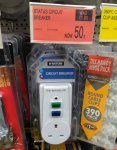 RCD Circuit Breaker in B&M Shocking price