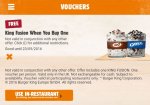 Free King Fusion When You Buy One @ Burger King Using App - £1.59