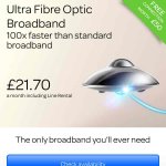 1GB/s Ultra Fibre Optic Broadband per month in York area (Total deal price &pound;260.40)