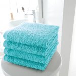 Pack of 4 Cotton Guest Towels 500 g/m² in White or Turquoise with code C&C Parcelshop + Free Returns @ La Redoute Pack of 2 Light Grey 100cm by 50cm Towels