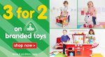3 for 2 on ELC Branded Toys (inc 1/2 Price Happyland) + C&C at ELC + Mothercare
