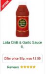 Chilli & Garlic OR Piri Piri Sauce (Laila) 1L
