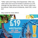 Blackpool pleasure beach wrist bands with code instead of £30
