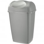 25L Swing Top Kitchen Bin - Silver