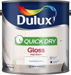 2.5L Dulux Quick Dry Gloss Pure Brilliant White