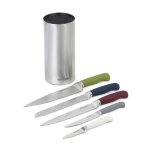 Salter Colour Collection 5 Piece Knife Block