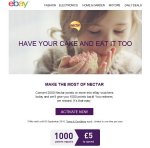 Redeem 2000 Nectar points for Ebay voucher, get 1000 back