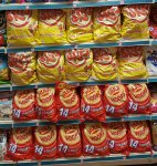 14 pack of Skips or Hula hoops crisps