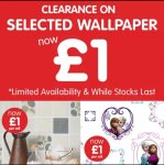 B&M clearance on selected wallpaper