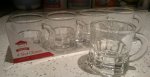 4 pack Mini beer tankard/stein glass shot glasses