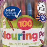 100 Colouring Pens Found