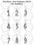 Pandora Number Dangle Charms