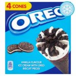 Oreo Cones 4 X 100Ml/ Cornetto Mint/Classico/Strawberry 4X90ml
