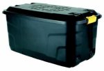 Heavy Duty Ward 145 Litre Storage Trunk on Wheels Black